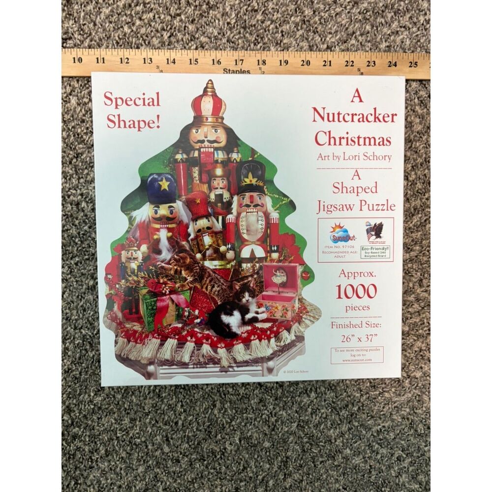 Sunsout Shaped Jigsaw Puzzle Nutcracker christmas Sealed NIB